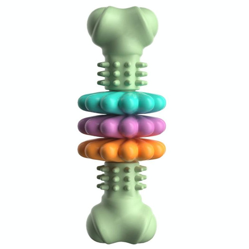 BG5056 TPR Pet Chewing Toys Bone Shape Dog Teething Stick(Avocado Green)