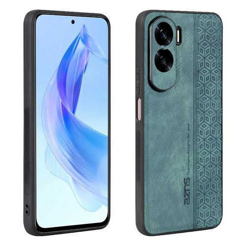 For Honor X50i AZNS 3D Embossed Skin Feel Phone Case(Dark Green)