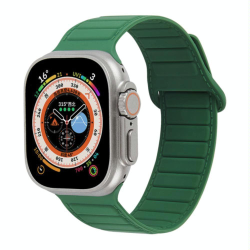 For Apple Watch SE 40mm Loop Magnetic Silicone Watch Band(Green) For Apple Watch SE 40mm Loop Magnetic Silicone Watch Band(Green)