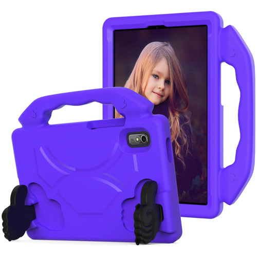For Lenovo Tab M9 LTE 2023 Thumb Bracket EVA Shockproof Tablet Case(Purple)