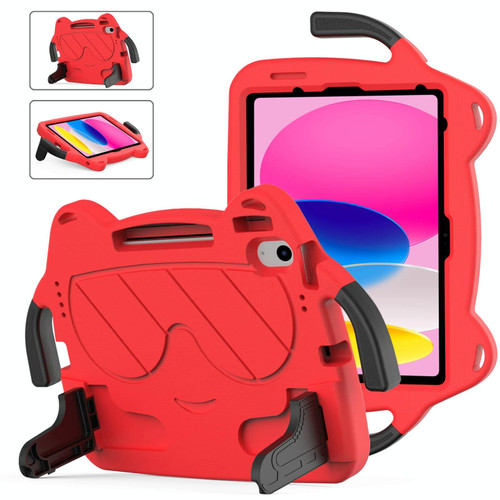 For iPad 10th Gen 10.9 2022 Ice Baby EVA Shockproof Hard PC Tablet Case(Red+Black)