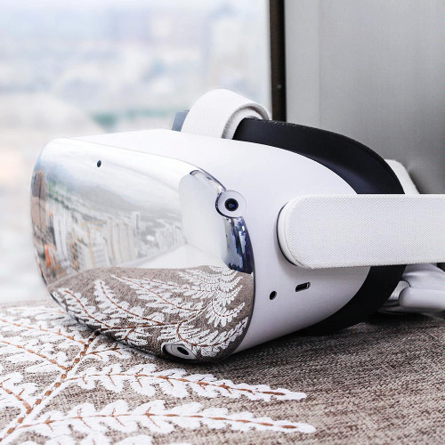 For Oculus Quest 2 VR Front Cover Protective Face Shell(Silver Plating)