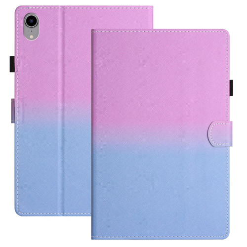 For iPad mini 6 Stitching Gradient Leather Tablet Case(Purple Blue)