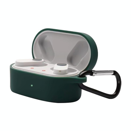 For OnePlus Buds N Wireless Earphone Silicone Protective Case with Hook(Olive Green)