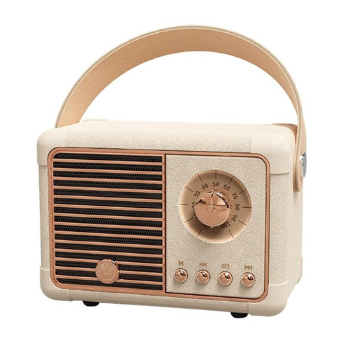 HM11 PLUS Portable HIFI Mini Retro Wireless Bluetooth Speaker(Light Yellow)