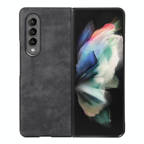 For Samsung Galaxy Z Fold3 5G Morocco Texture PU+TPU+PC Shockproof Phone Case(Black) For Samsung Galaxy Z Fold3 5G Morocco Texture PU+TPU+PC Shockproof Phone Case(Black)