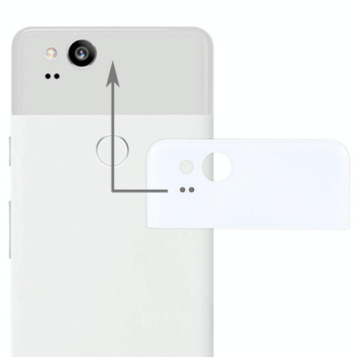 Google Pixel 2 Back Cover Top Glass Lens Cover(White)