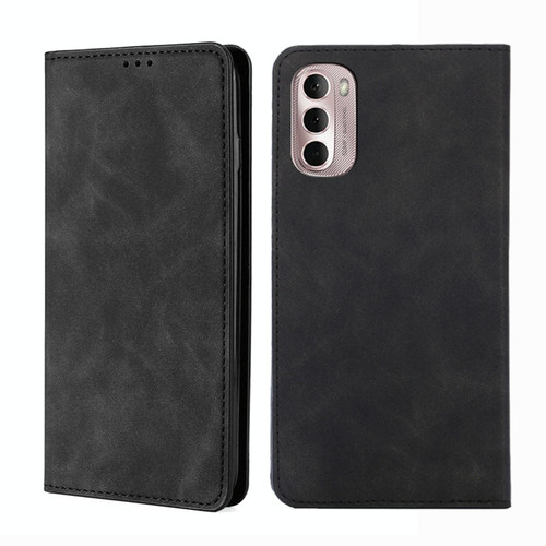 For Motorola Moto G Stylus 5G 2022 Skin Feel Magnetic Horizontal Flip Leather Phone Case(Black)