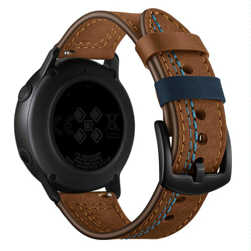 22mm For Huawei Watch GT2e / GT2 46mm Zigzag Leather Watch Band(Brown)