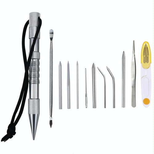 Umbrella Rope Needle Marlin Spike Bracelet DIY Weaving Tool, Specification: 12 PCS / Set Silver