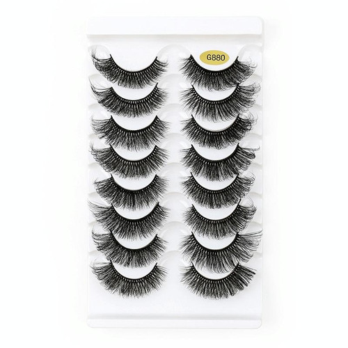 8pairs /Box Naturally Thick Eyelashes Large Curvature Curling False Eyelashes G880