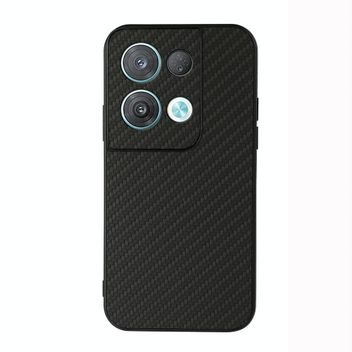 For OPPO Reno8 Carbon Fiber Texture Shockproof Protective Phone Case(Black)