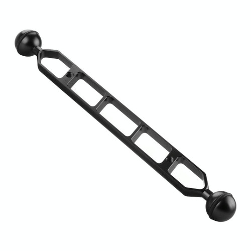 PULUZ 11.0 inch 27.9cm Aluminum Alloy Dual Balls Arm, Ball Diameter: 25mm(Black)