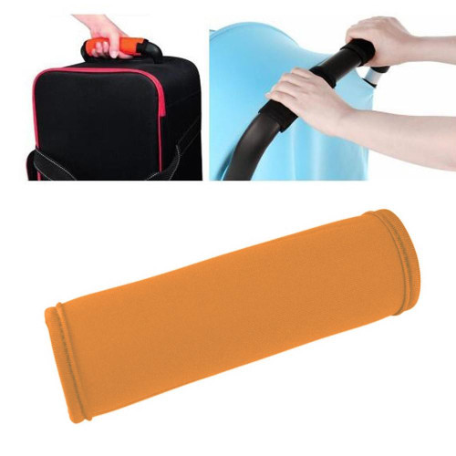 2 PCS Comfortable Neoprene Luggage Handle Wrap Grip Baby Universal Stroller Grip Protective Cover for Travel Bag Luggage Suitcase(Orange)
