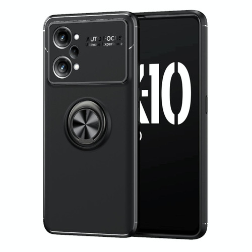 For OPPO K10 Pro Metal Ring Holder TPU Phone Case(Black) For OPPO K10 Pro Metal Ring Holder TPU Phone Case(Black)