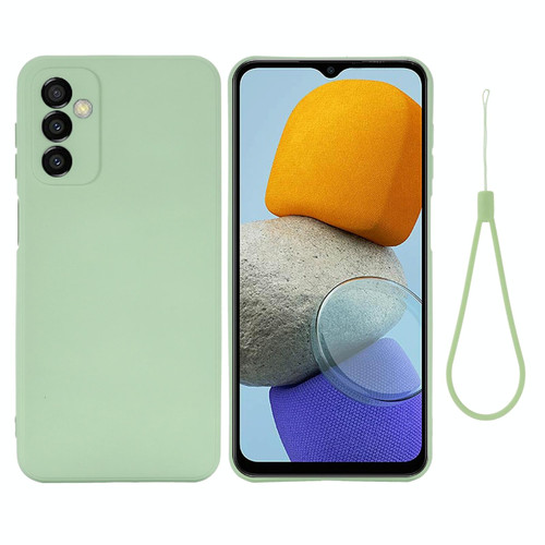 For Samsung Galaxy M23 5G Pure Color Liquid Silicone Shockproof Phone Case(Green) For Samsung Galaxy M23 5G Pure Color Liquid Silicone Shockproof Phone Case(Green)