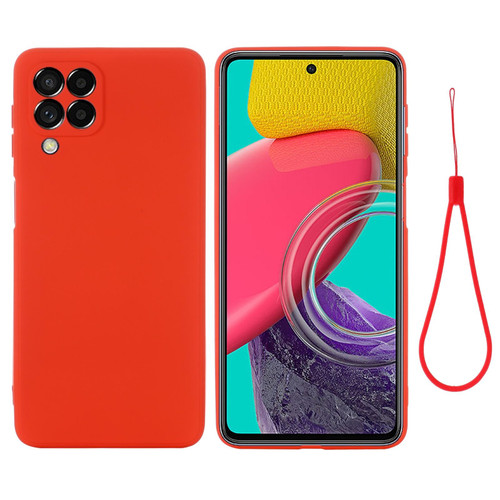 For Samsung Galaxy M33 5G Pure Color Liquid Silicone Shockproof Phone Case(Red)