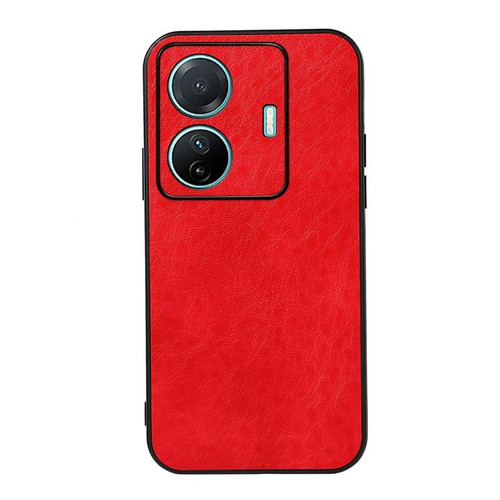 For vivo S15e Accurate Hole Crazy Horse Texture PU Phone Case(Red)