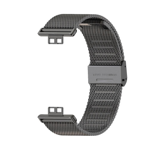 For Huawei Watch Fit Mijobs Milan Buckle Stainless Steel Watch Band(Black)