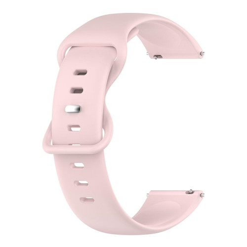 For Honor Watch GS Pro 22mm Solid Color Silicone Watch Band(Pink)