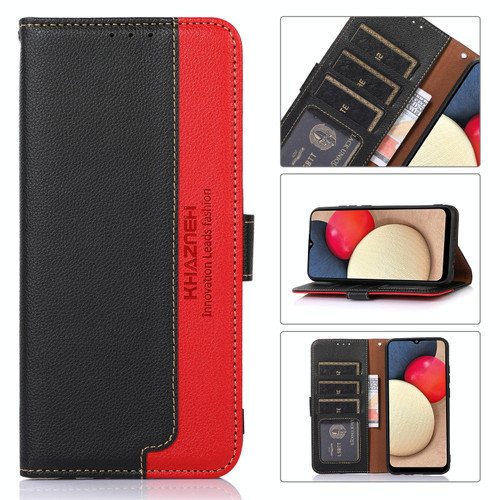 For Motorola Moto G52 4G KHAZNEH Litchi Texture Leather RFID Phone Case(Black)