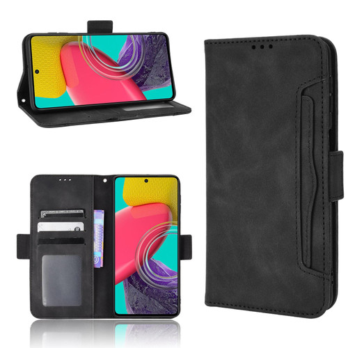 For Samsung Galaxy M53 5G Skin Feel Calf Pattern Horizontal Flip Leather Phone Case(Black)