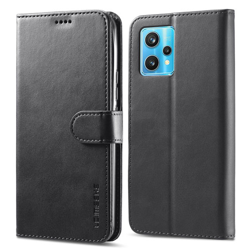 For OPPO Realme 9 4G/ Realme 9 Pro+ LC.IMEEKE Calf Texture Leather Phone Case(Black) For OPPO Realme 9 4G/ Realme 9 Pro+ LC.IMEEKE Calf Texture Leather Phone Case(Black)