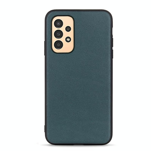 For Samsung Galaxy A13 4G Sheep Texture Genuine Leather Shockproof Phone Case(Green)