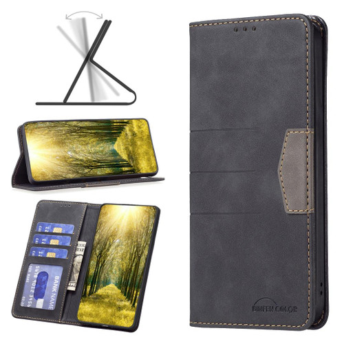 For OPPO Reno7 5G/Find X5 Lite Magnetic Splicing Leather Phone Case(Black) For OPPO Reno7 5G/Find X5 Lite Magnetic Splicing Leather Phone Case(Black)