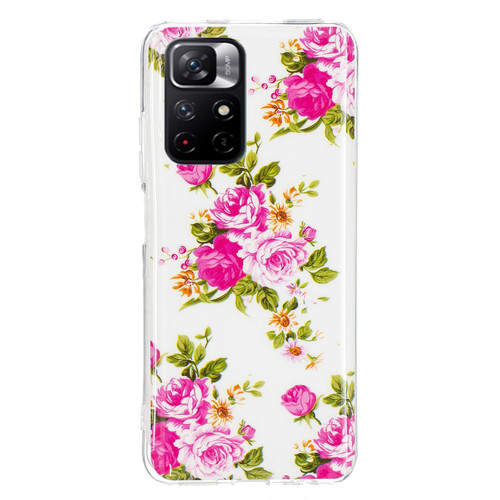 For Xiaomi Redmi Note 11 5G China Luminous TPU Protective Phone Case(Rose Flower) For Xiaomi Redmi Note 11 5G China Luminous TPU Protective Phone Case(Rose Flower)
