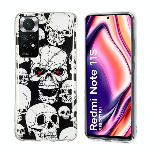 For Xiaomi Redmi Note 11 Global Luminous TPU Protective Phone Case(Skull)