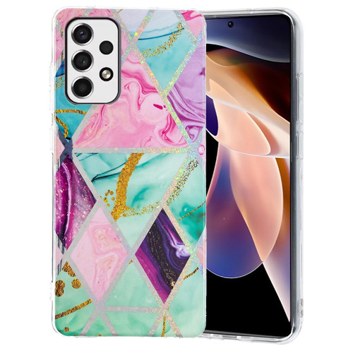 For Samsung Galaxy A53 5G Electroplating Pattern TPU Phone Case(Triangular Rhombus)