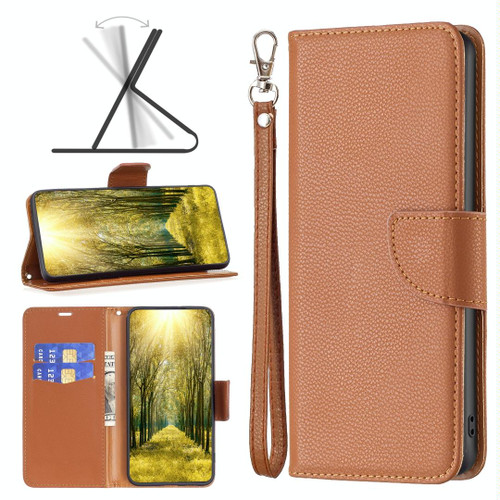 For Xiaomi Redmi 10C Litchi Texture Pure Color Leather Phone Case(Brown)