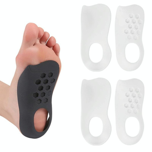 2 Pairs Flat Foot Bow Corrected XO Leg Orthopedic Insole, Size: L (White) 2 Pairs Flat Foot Bow Corrected XO Leg Orthopedic Insole, Size: L (White)