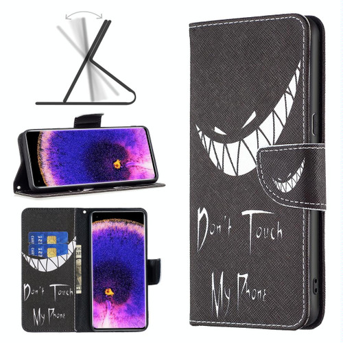 For OPPO Find X5 Colored Drawing Pattern Leather Phone Case(Smirk)
