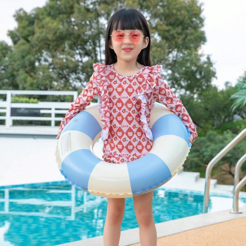 2 PCS Thickened Children Swimming Ring Inflatable Underarm Ring 66cm(Striped Blue) 2 PCS Thickened Children Swimming Ring Inflatable Underarm Ring 66cm(Striped Blue)