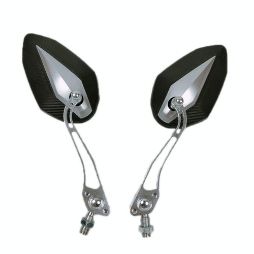 Aluminum Alloy Motorcycle Large-view Rearview Mirror Modification(Silver)