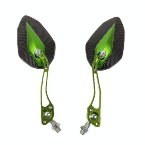 Aluminum Alloy Motorcycle Large-view Rearview Mirror Modification(Green)
