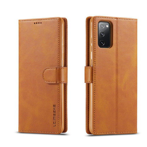 For Samsung Galaxy M52 5G LC.IMEEKE Calf Texture Leather Phone Case(Brown) For Samsung Galaxy M52 5G LC.IMEEKE Calf Texture Leather Phone Case(Brown)