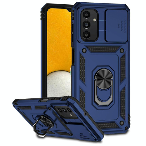For Samsung Galaxy A13 5G Sliding Camshield Holder Phone Case(Blue)