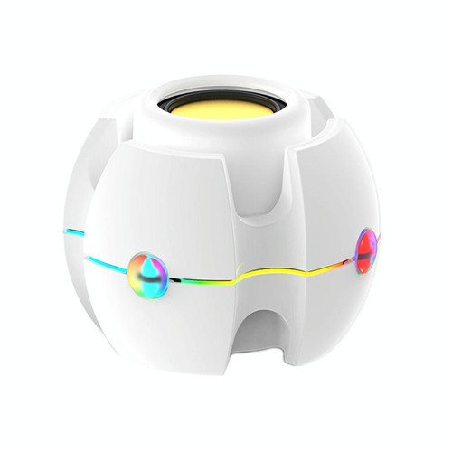 RGB Light Effect Gyro Shape Wireless Bluetooth Audio(White)