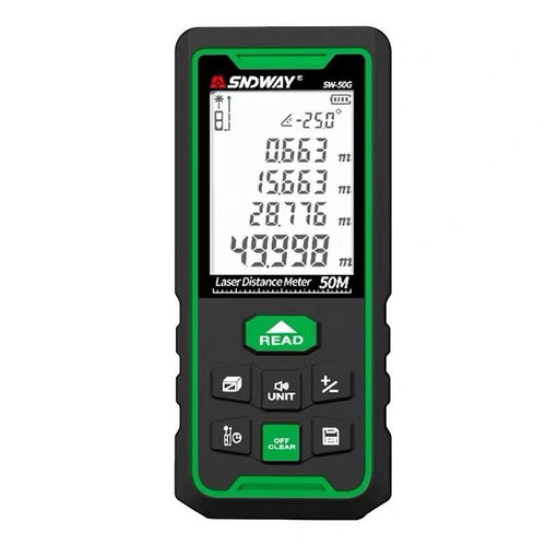 SNDWAY SW50G High-precision Indoor and Outdoor Green Laser Rangefinder, Distance: 50m SNDWAY SW50G High-precision Indoor and Outdoor Green Laser Rangefinder, Distance: 50m