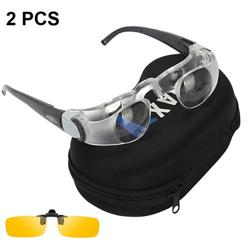 2 PCS Fishing Telescope Adjustable Focus Telescope,Style: Presbyopia+Yellow Clip 2 PCS Fishing Telescope Adjustable Focus Telescope,Style: Presbyopia+Yellow Clip