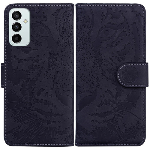 For Samsung Galaxy M23 / F23 Tiger Embossing Pattern Leather Phone Case(Black)