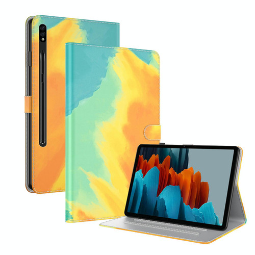 For Samsung Galaxy Tab S8 / Tab S7 Watercolor Pattern Flip Leather Tablet Case(Autumn Leaves) For Samsung Galaxy Tab S8 / Tab S7 Watercolor Pattern Flip Leather Tablet Case(Autumn Leaves)