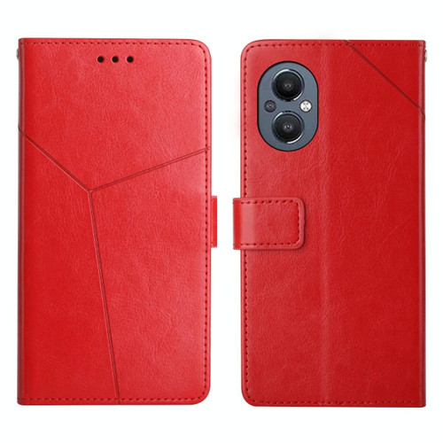 For OnePlus Nord N20 5G Y Stitching Horizontal Flip Leather Phone Case(Red)