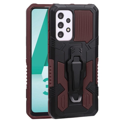 For Samsung Galaxy A33 5G Armor Warrior Shockproof PC + TPU Phone Case(Coffee) For Samsung Galaxy A33 5G Armor Warrior Shockproof PC + TPU Phone Case(Coffee)