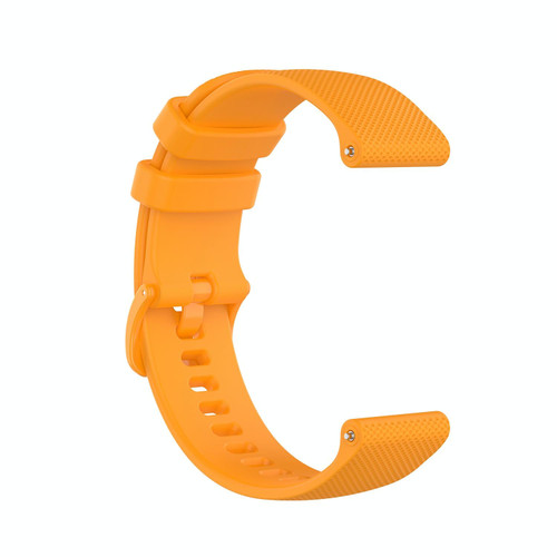 For Amazfit Bip Lite Checkered Silicone Watch Band(Yellow)
