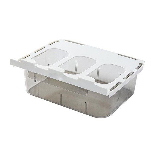 Home Wardrobe Drawer Type Underwear Socks Storage Box Without Partition (Transparent Grey)