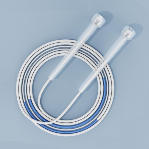 2 PCS Children Speed Skipping Sports Rope, Style: 3 Sections 2.4m (White Blue)